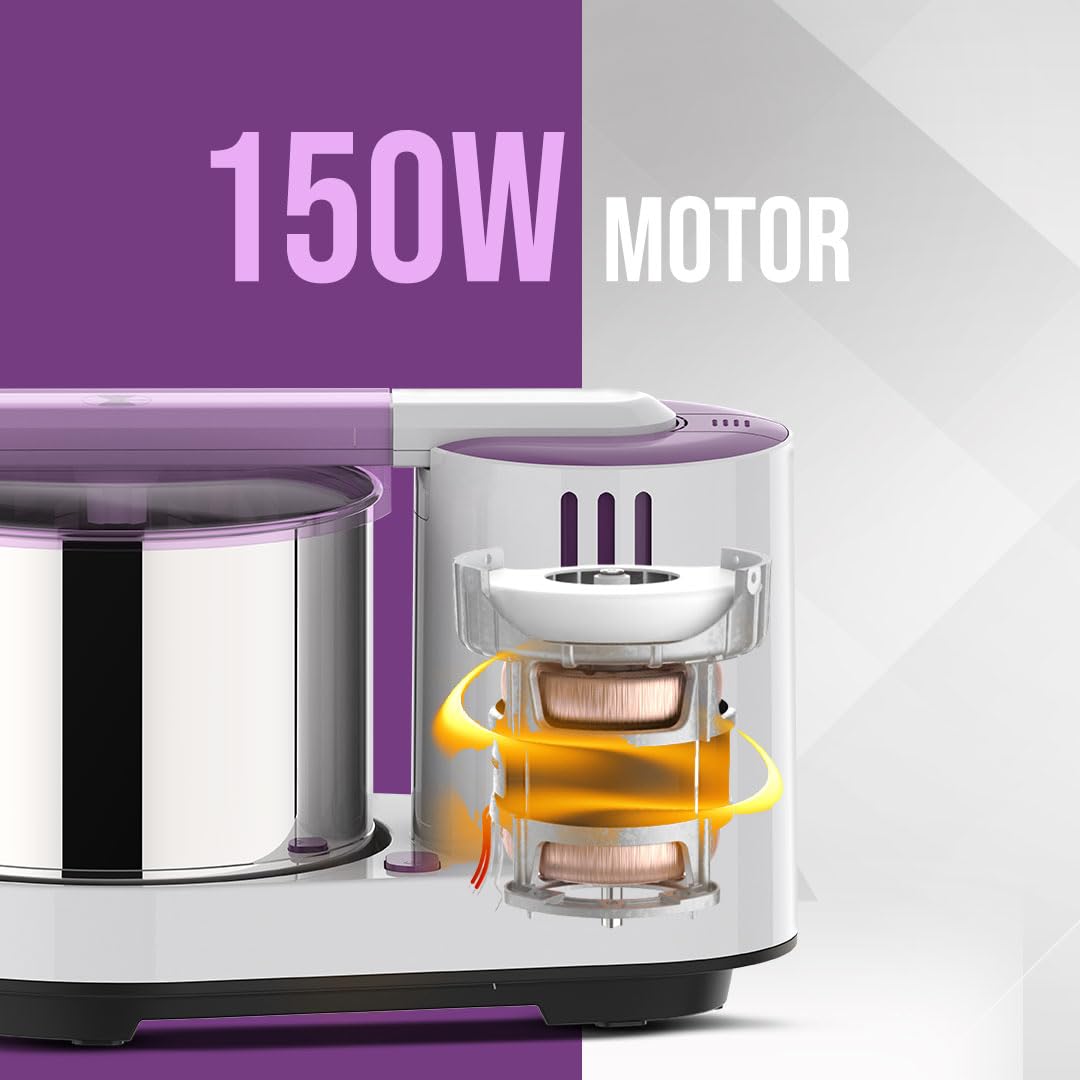 Elgi Ultra Grind+ Gold Table Top Wet Grinder, 2L (White/ Purple